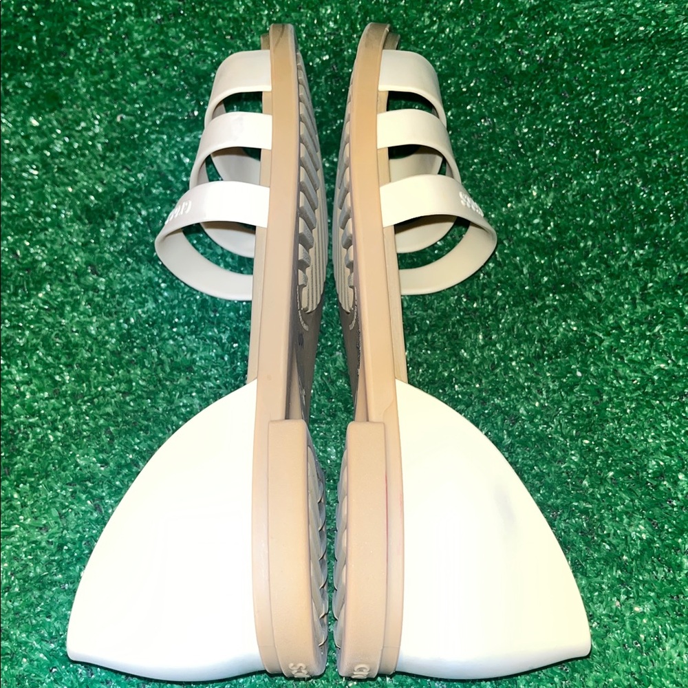 Crocs Iconic Comfort Strappy sandals Creme Tan Size 9 - Picture 7 of 10